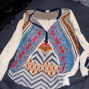 Bohemian Print Women's Blouse